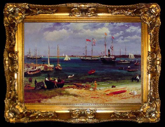 framed  Albert Bierstadt Nassau Harbor, ta009-2